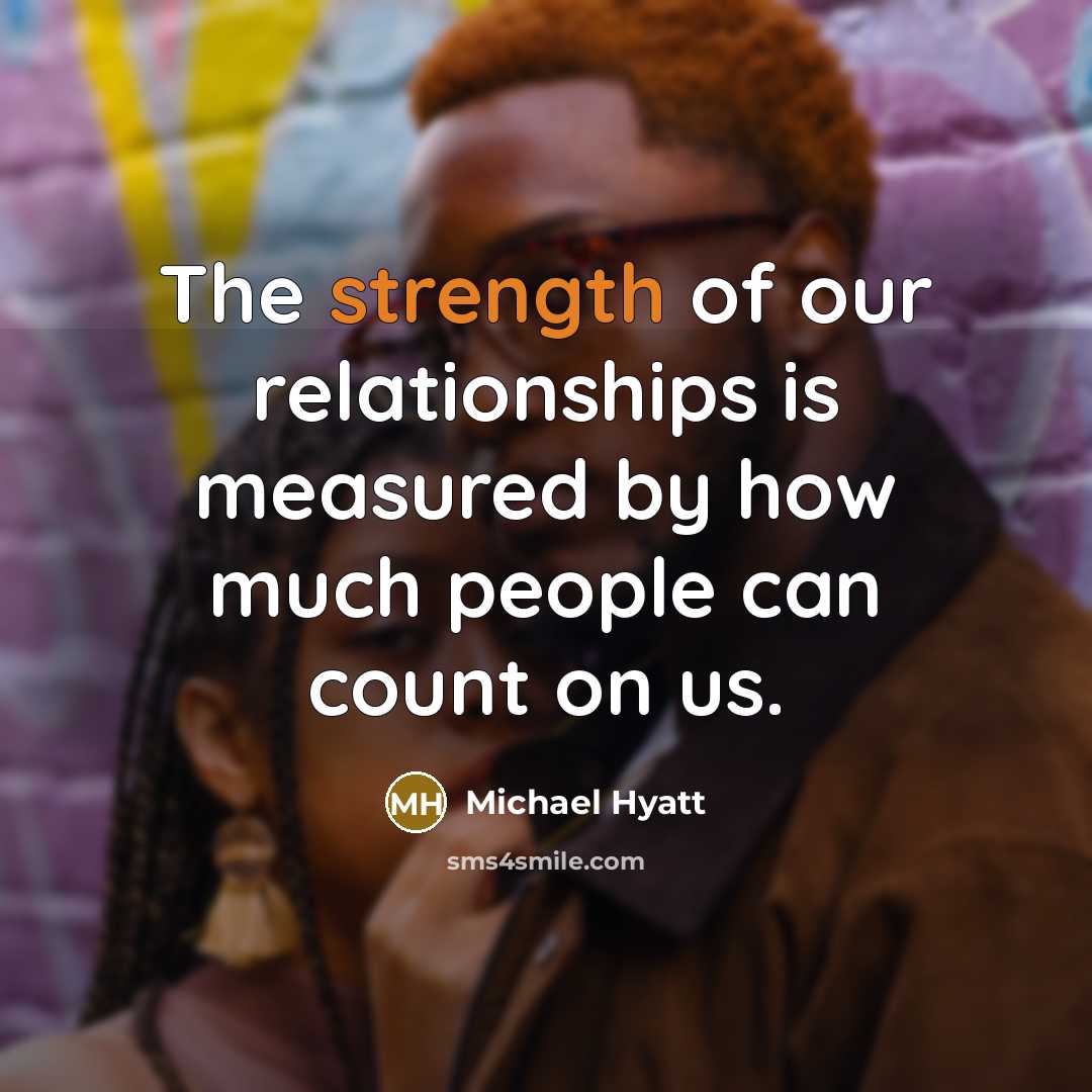 “The strength of our relationships is measured by how much…” quote by Michael Hyatt