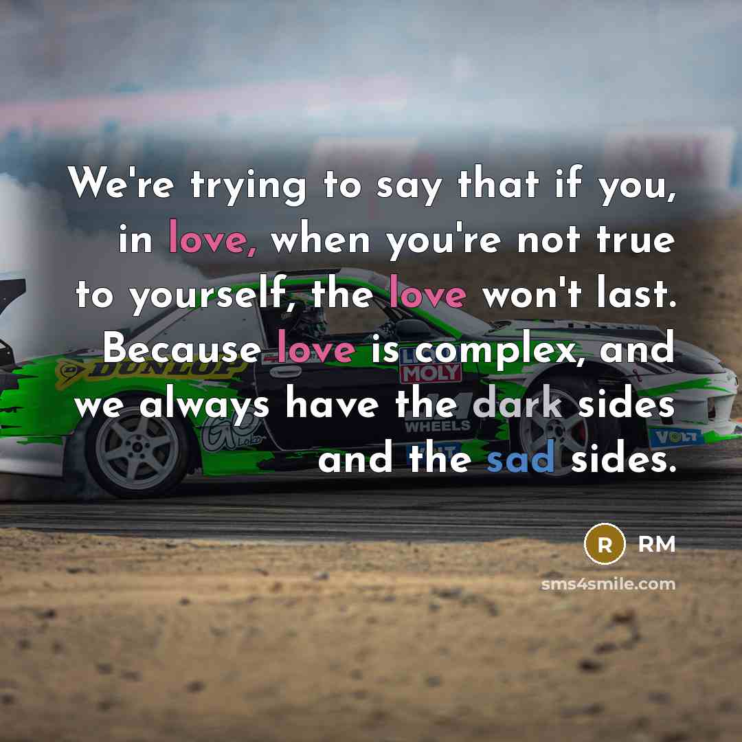 “We're trying to say that if you, in love, when…” quote by RM