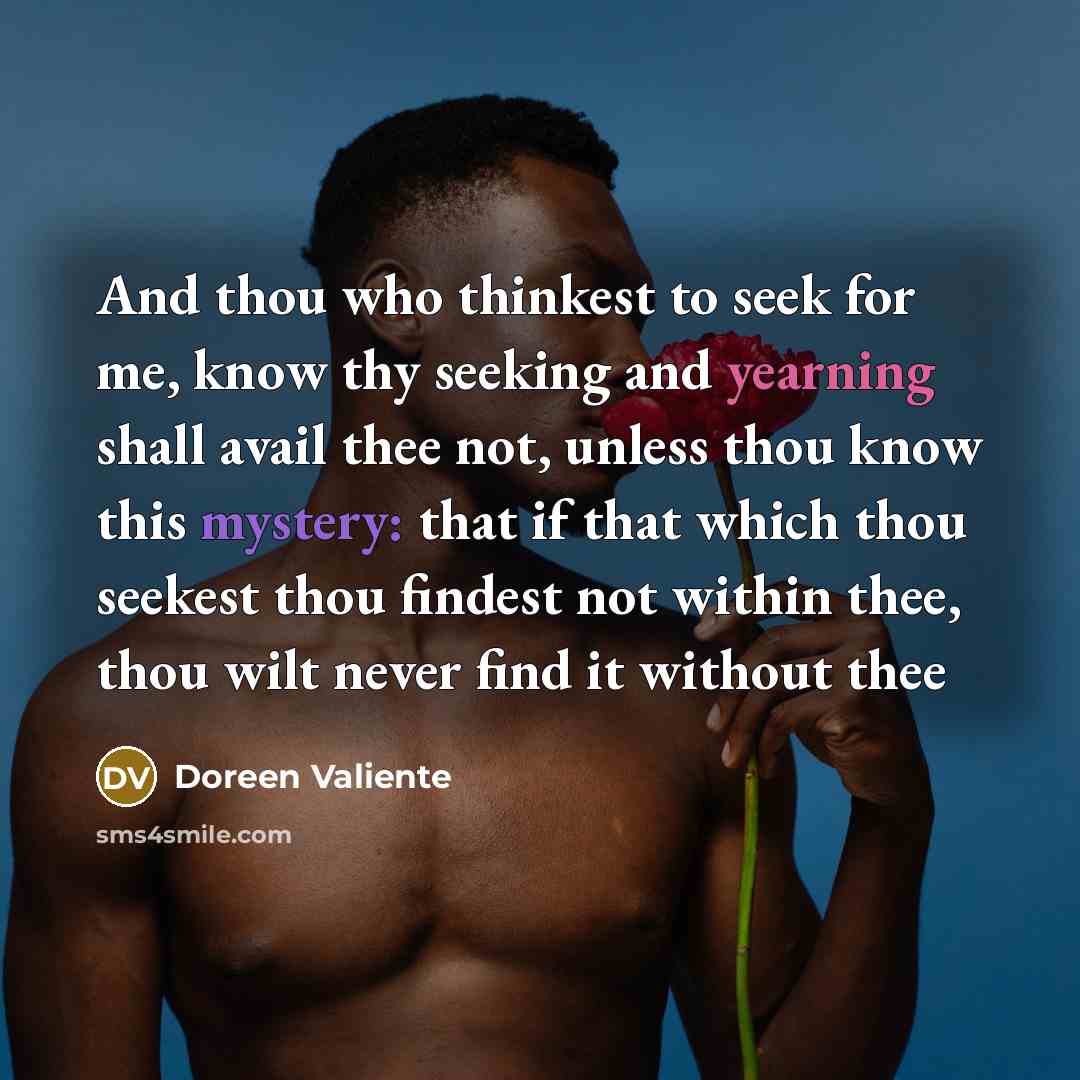 “And thou who thinkest to seek for me, know thy…” quote by Doreen Valiente