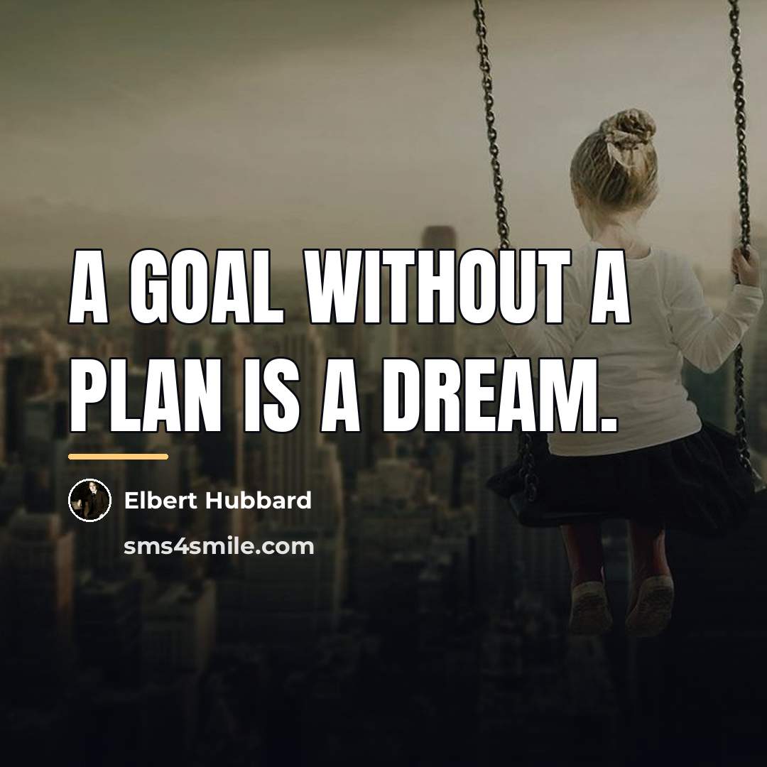 “A goal without a plan is a dream.…” quote by Elbert Hubbard
