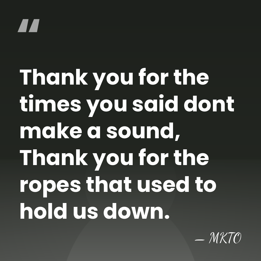 Thank you for the times you said dont make a sound, Thank&hellip; - MKTO