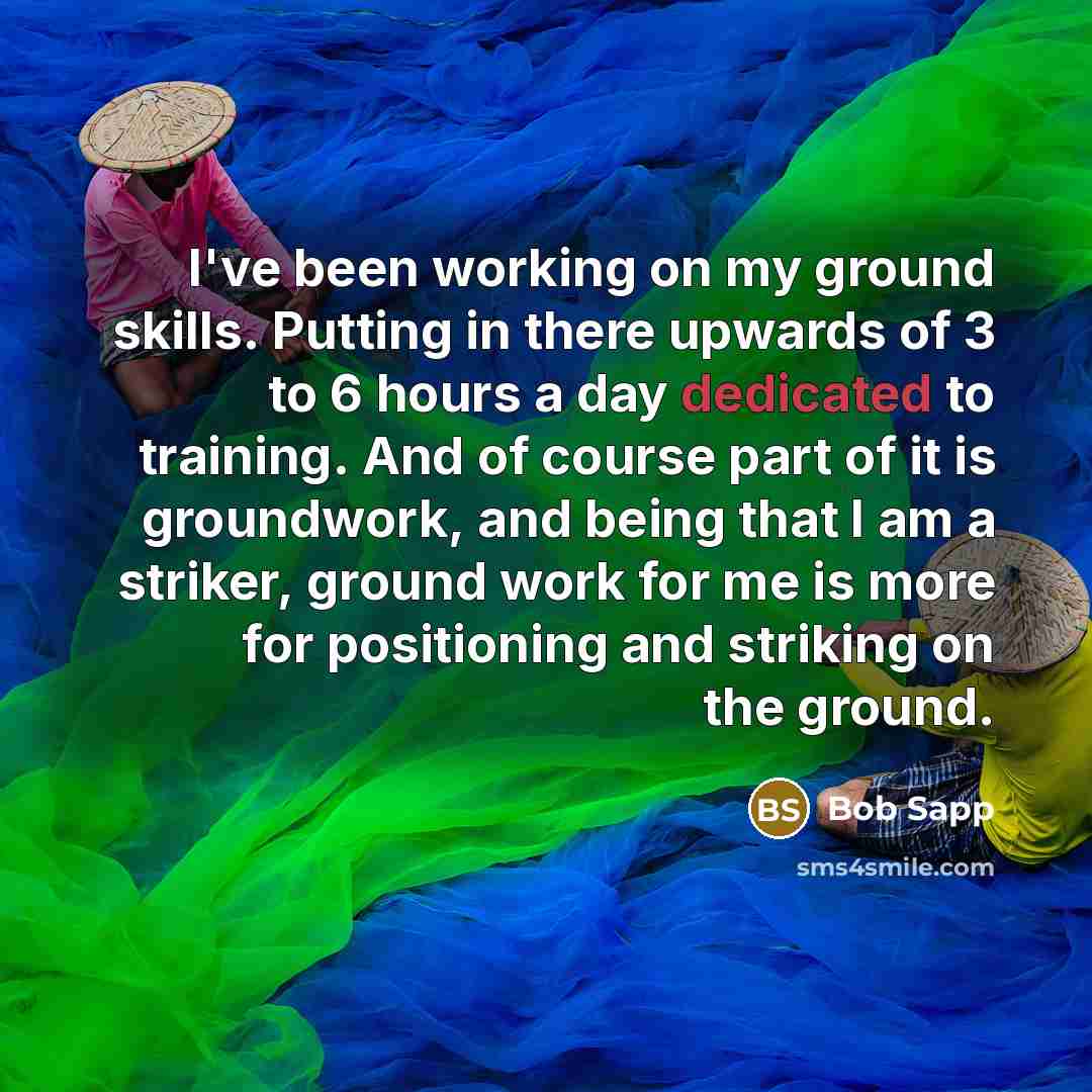 “I've been working on my ground skills. Putting in there…” quote by Bob Sapp