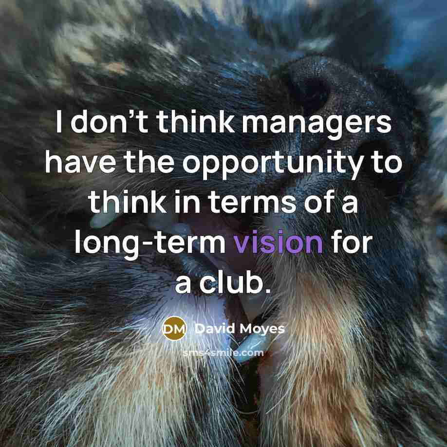 “I don't think managers have the opportunity to think in…” quote by David Moyes