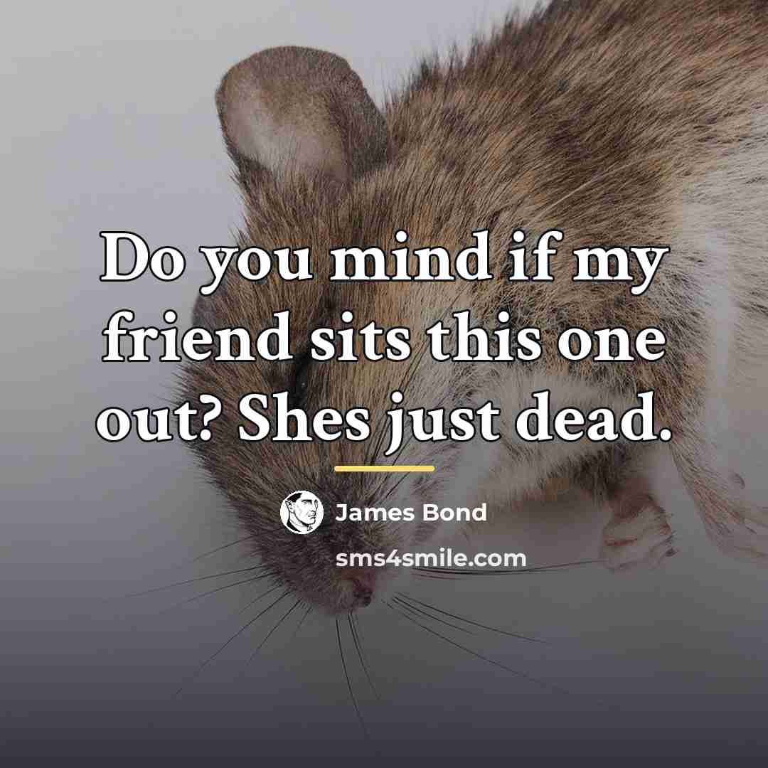 “Do you mind if my friend sits this one out?…” quote by James Bond