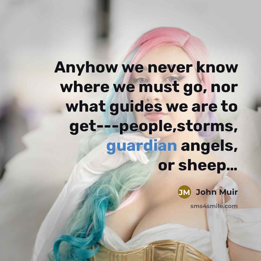 “Anyhow we never know where we must go, nor what…” quote by John Muir