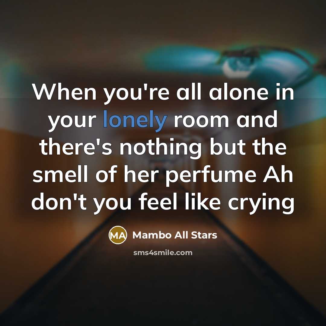 “When you're all alone in your lonely room and there's…” quote by Mambo All Stars