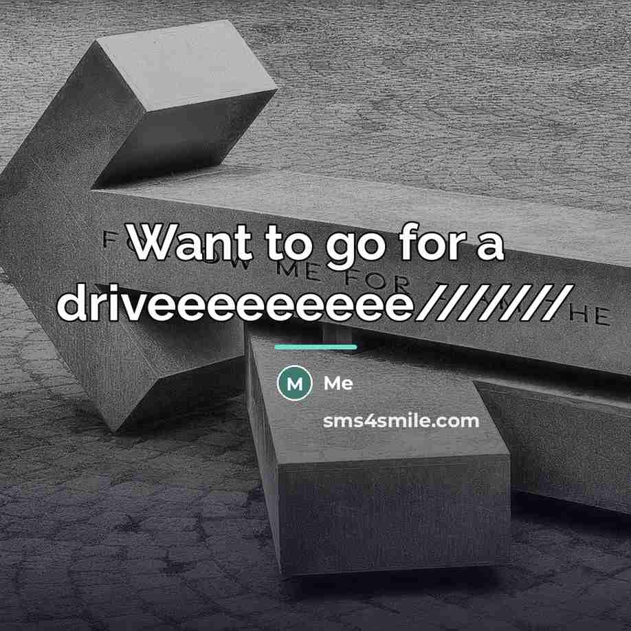 “Want to go for a driveeeeeeeee///////…” quote by Me