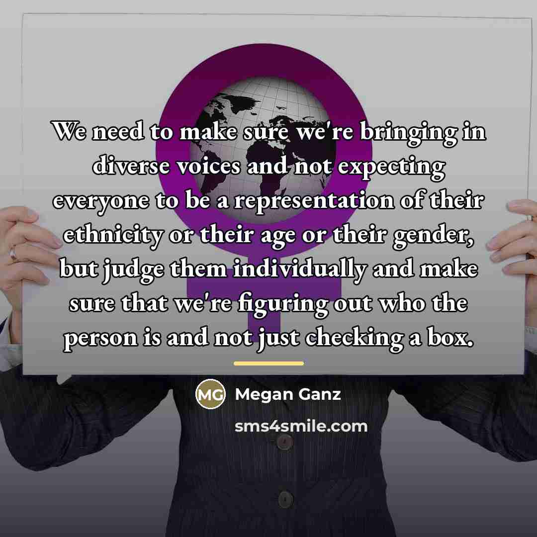 “We need to make sure we're bringing in diverse voices…” quote by Megan Ganz