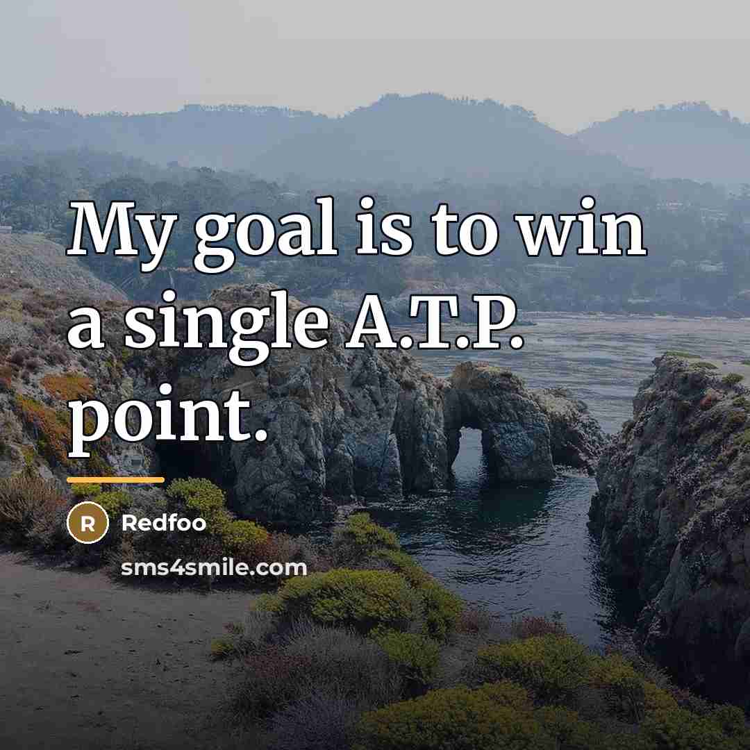 “My goal is to win a single A.T.P. point.…” quote by Redfoo