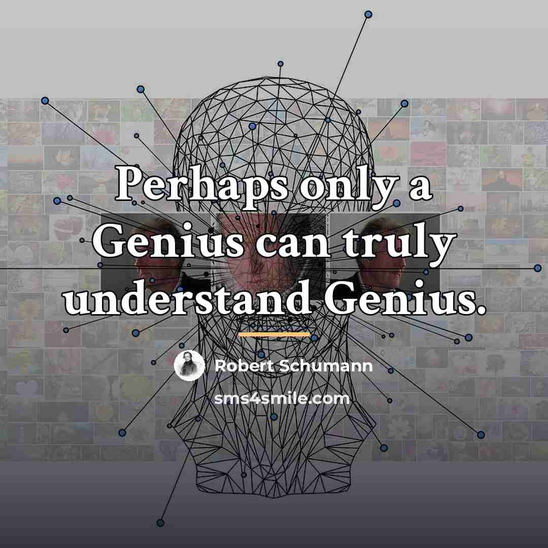 “Perhaps only a Genius can truly understand Genius.…” quote by Robert Schumann
