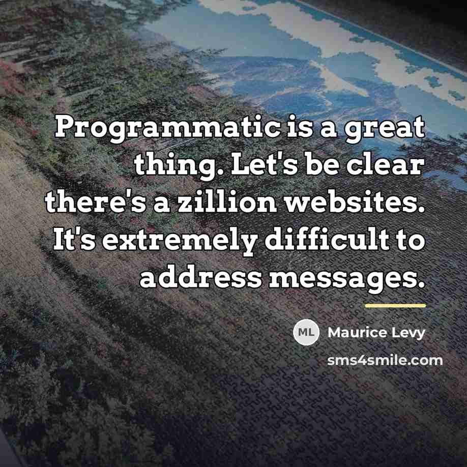 “Programmatic is a great thing. Let's be clear there's a…” quote by Maurice Levy