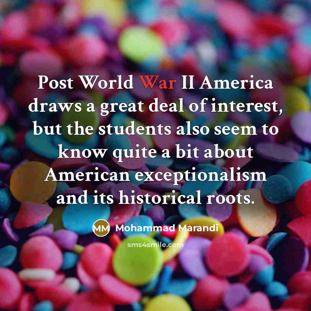 “Post World War II America draws a great deal of…” quote by Mohammad Marandi
