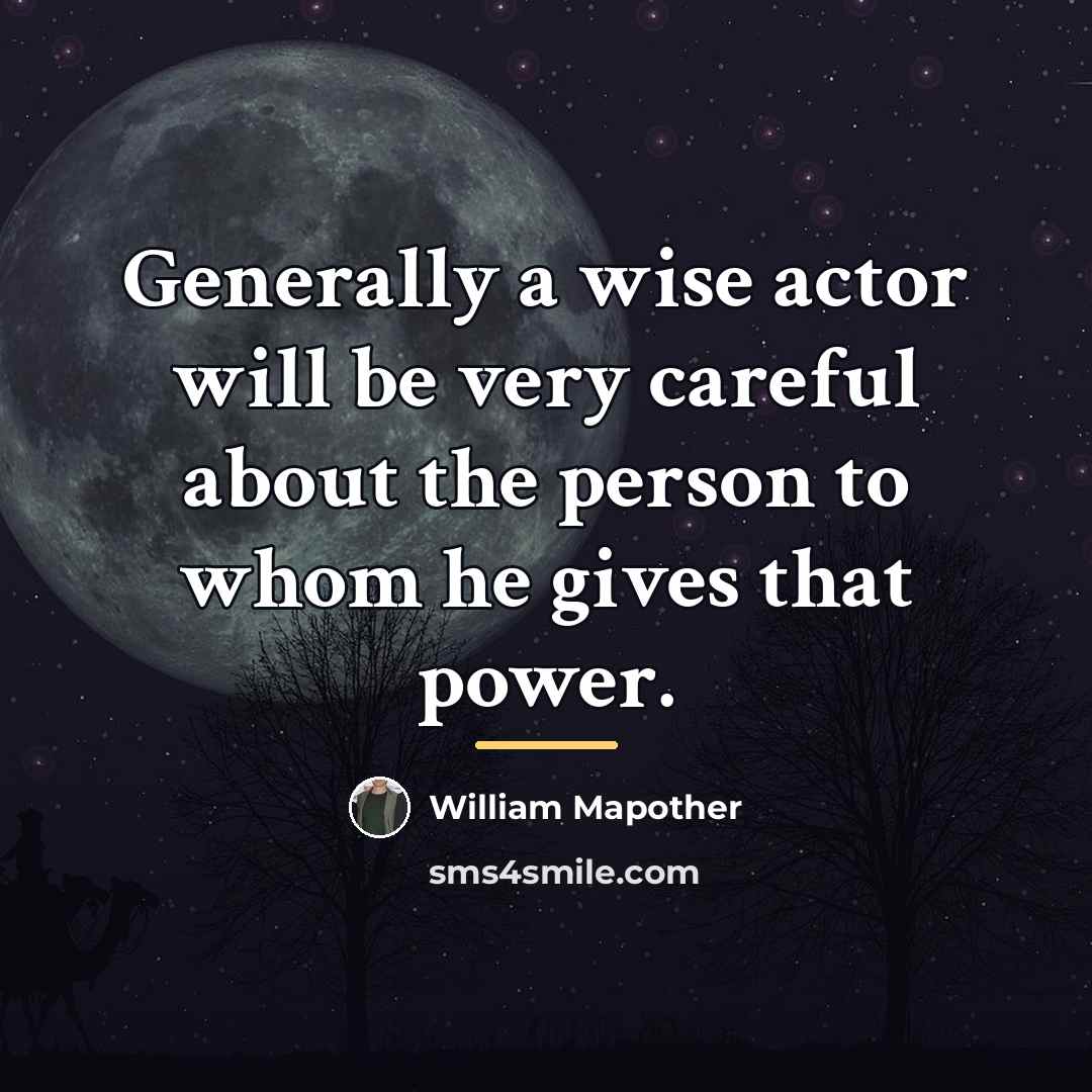 “Generally a wise actor will be very careful about the…” quote by William Mapother