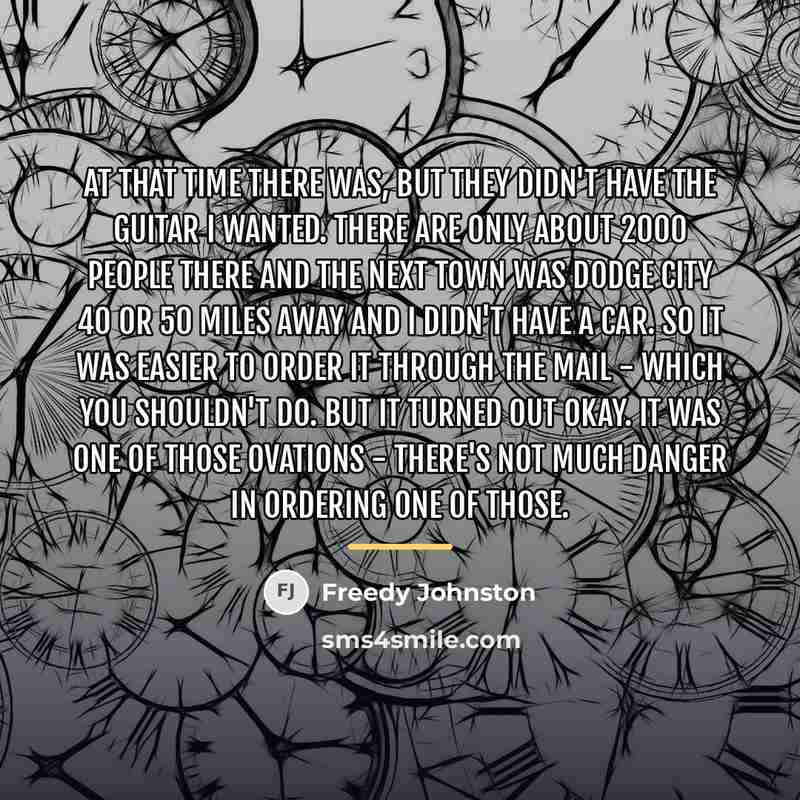 “At that time there was, but they didn't have the…” quote by Freedy Johnston