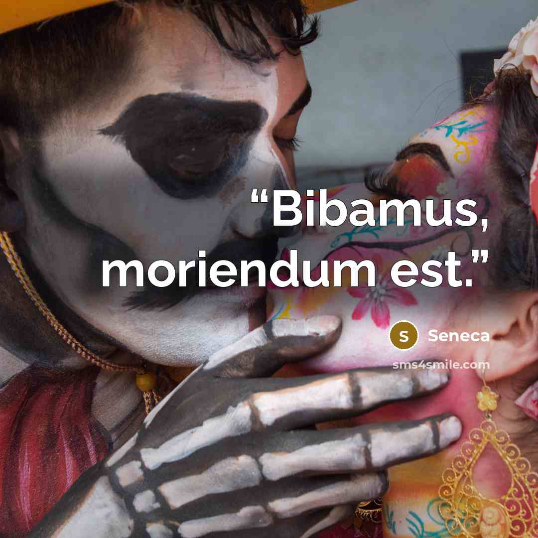“Bibamus, moriendum est.” quote by Seneca