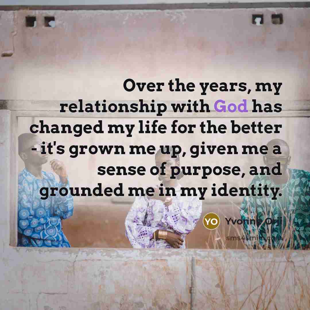 “Over the years, my relationship with God has changed my…” quote by Yvonne Orji