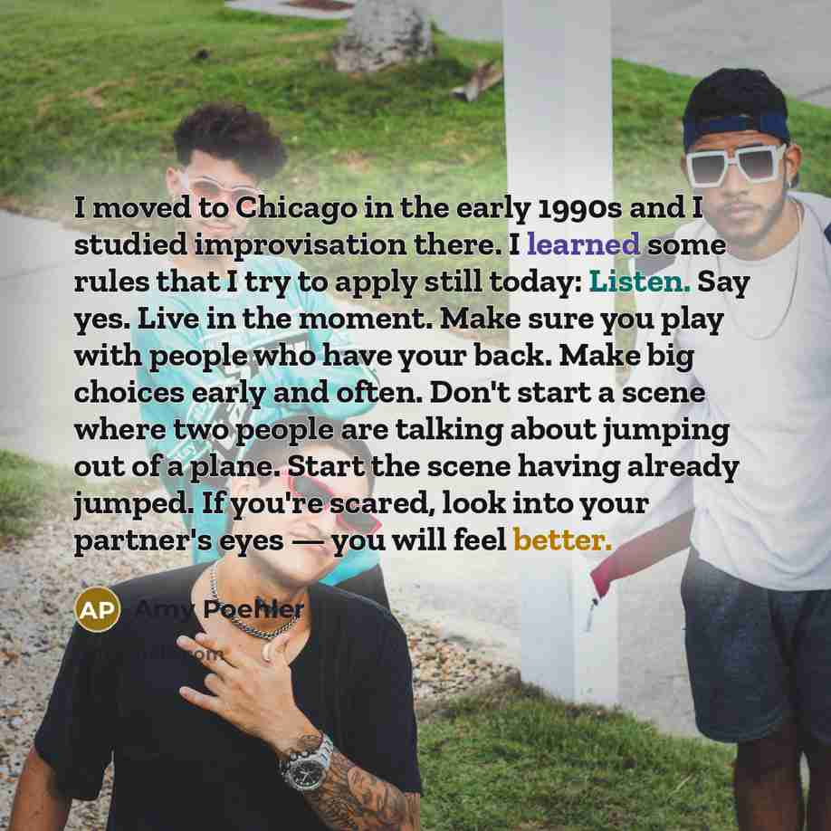 “I moved to Chicago in the early 1990s and I…” quote by Amy Poehler