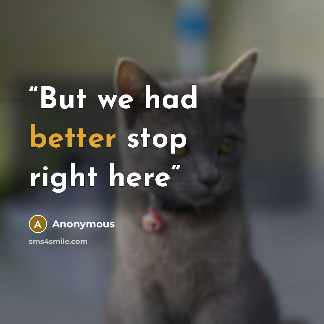 “But we had better stop right here” quote by Anonymous