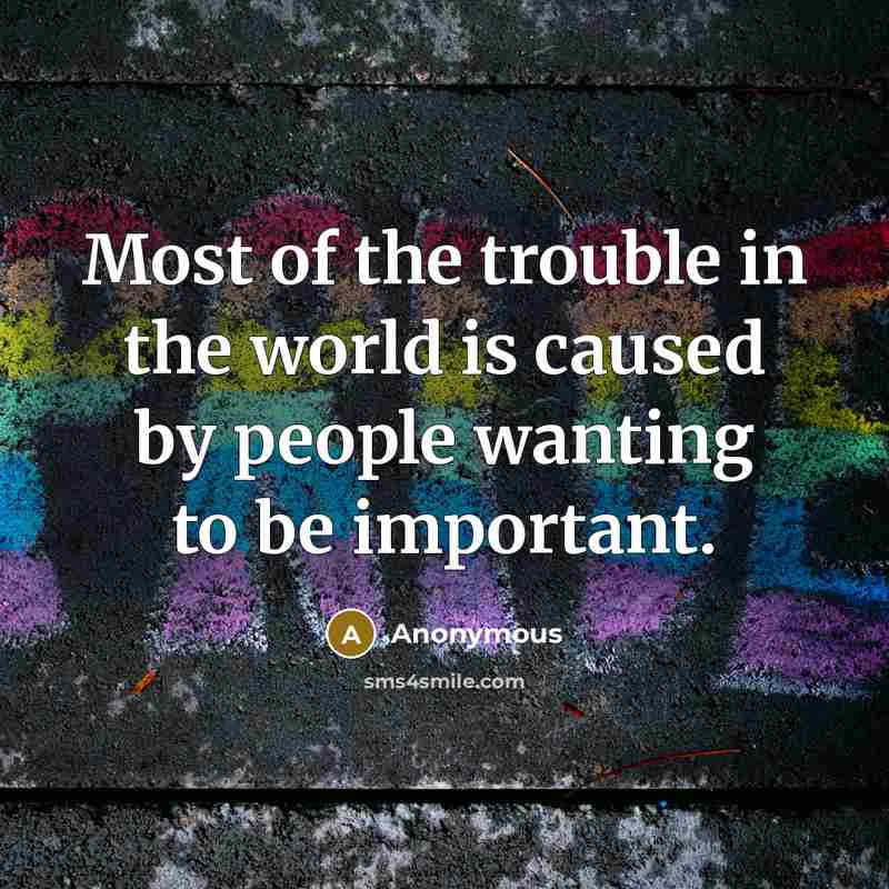 “Most of the trouble in the world is caused by…” quote by Anonymous