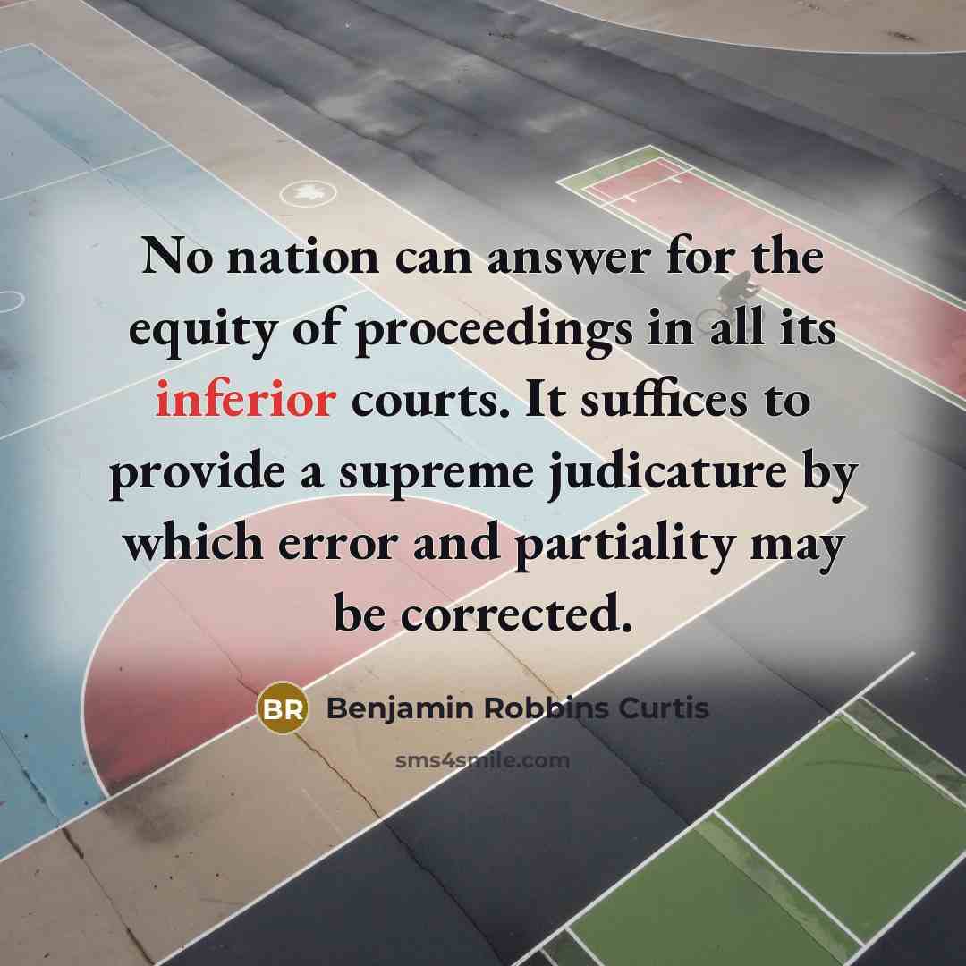 “No nation can answer for the equity of proceedings in…” quote by Benjamin Robbins Curtis