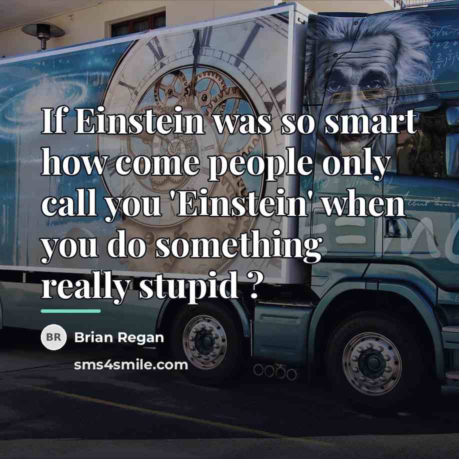“If Einstein was so smart how come people only call…” quote by Brian Regan