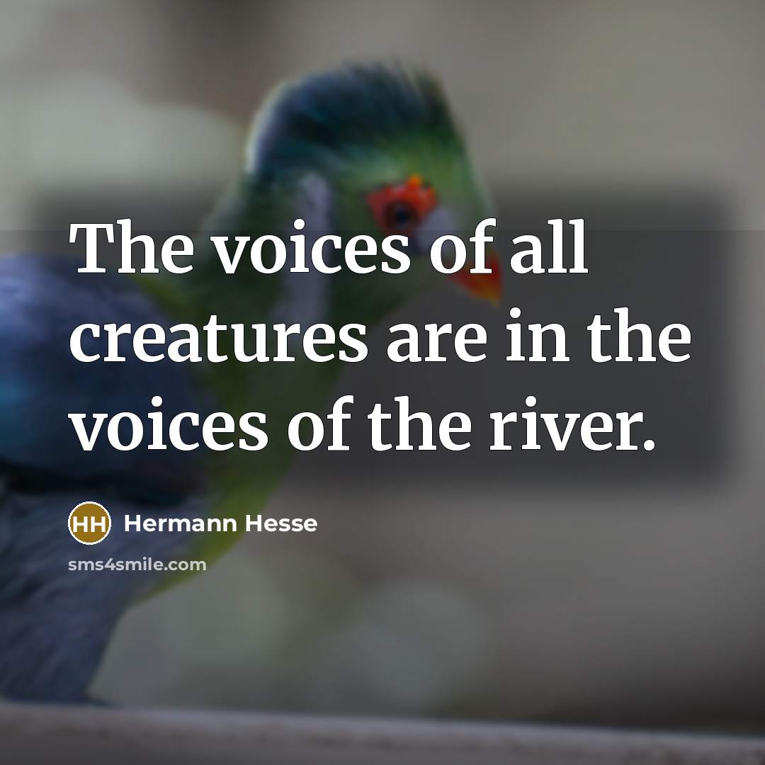 “The voices of all creatures are in the voices of…” quote by Hermann Hesse