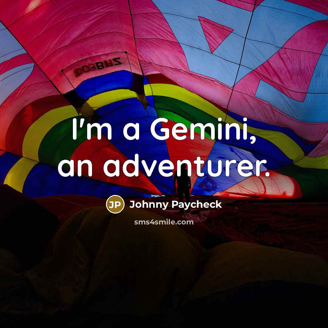 “I'm a Gemini, an adventurer.…” quote by Johnny Paycheck
