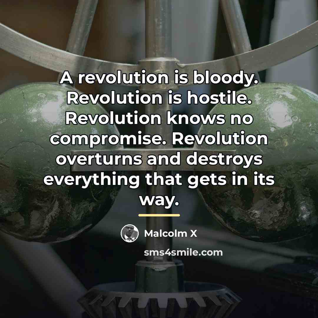 “A revolution is bloody. Revolution is hostile. Revolution knows no…” quote by Malcolm X