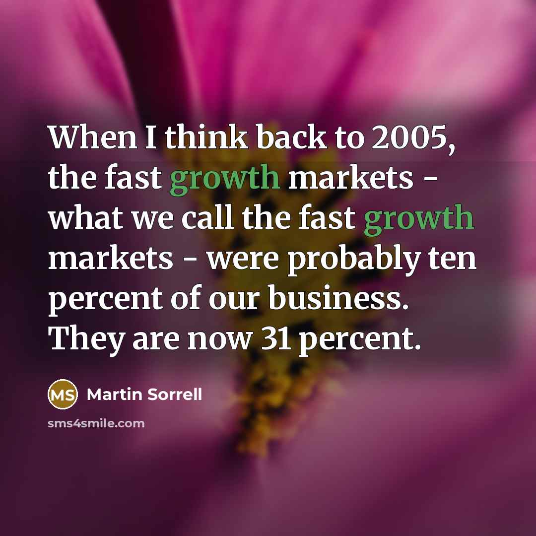 “When I think back to 2005, the fast growth markets…” quote by Martin Sorrell