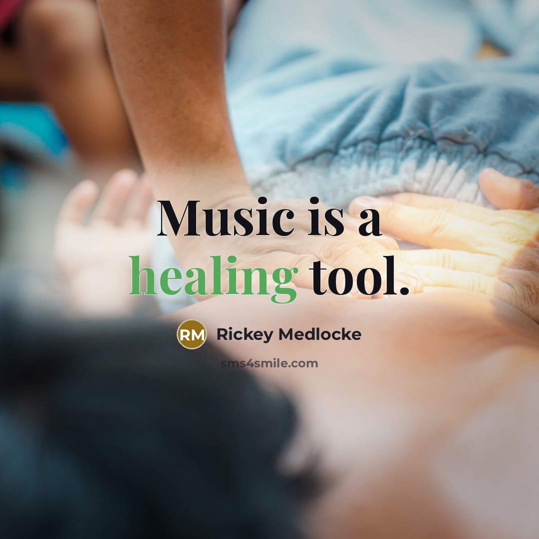 “Music is a healing tool.…” quote by Rickey Medlocke