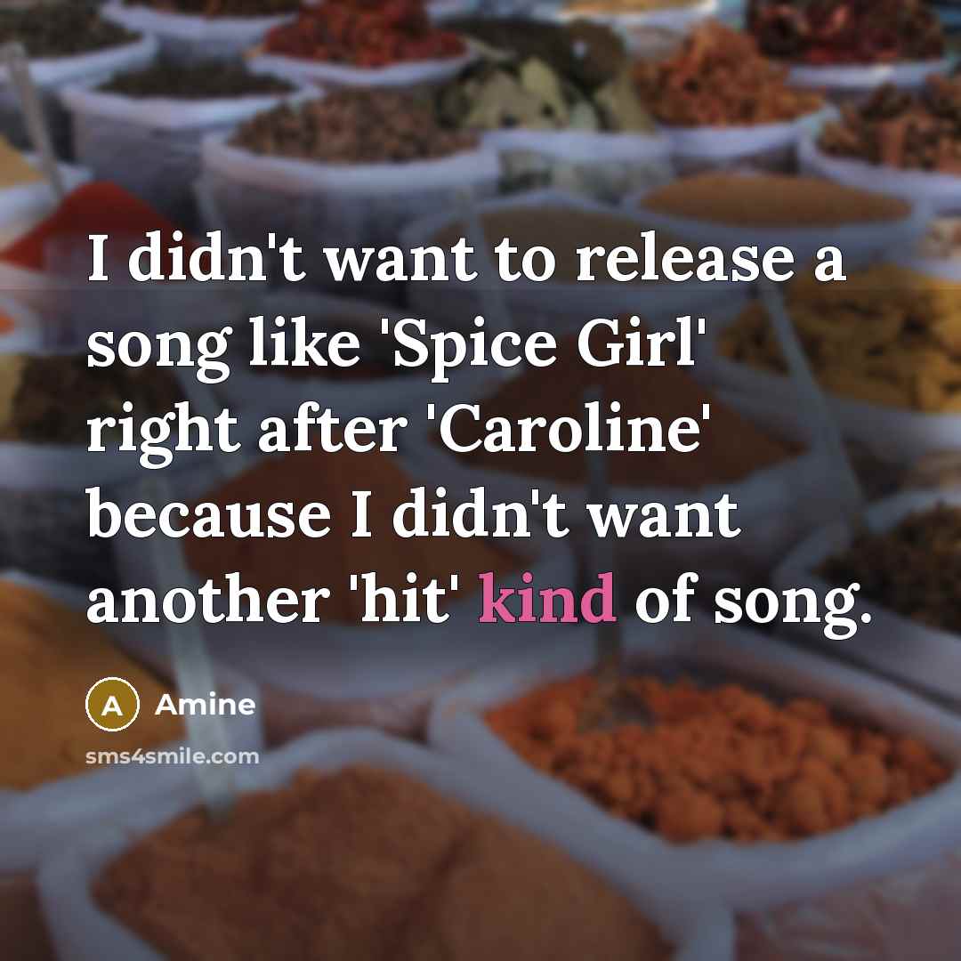 “I didn't want to release a song like 'Spice Girl'…” quote by Amine