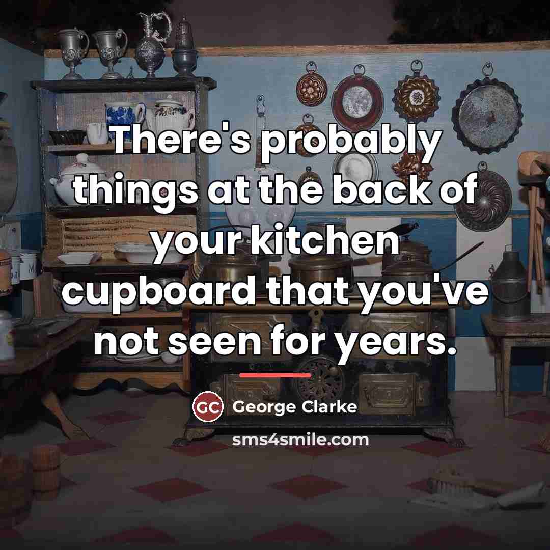 “There's probably things at the back of your kitchen cupboard…” quote by George Clarke