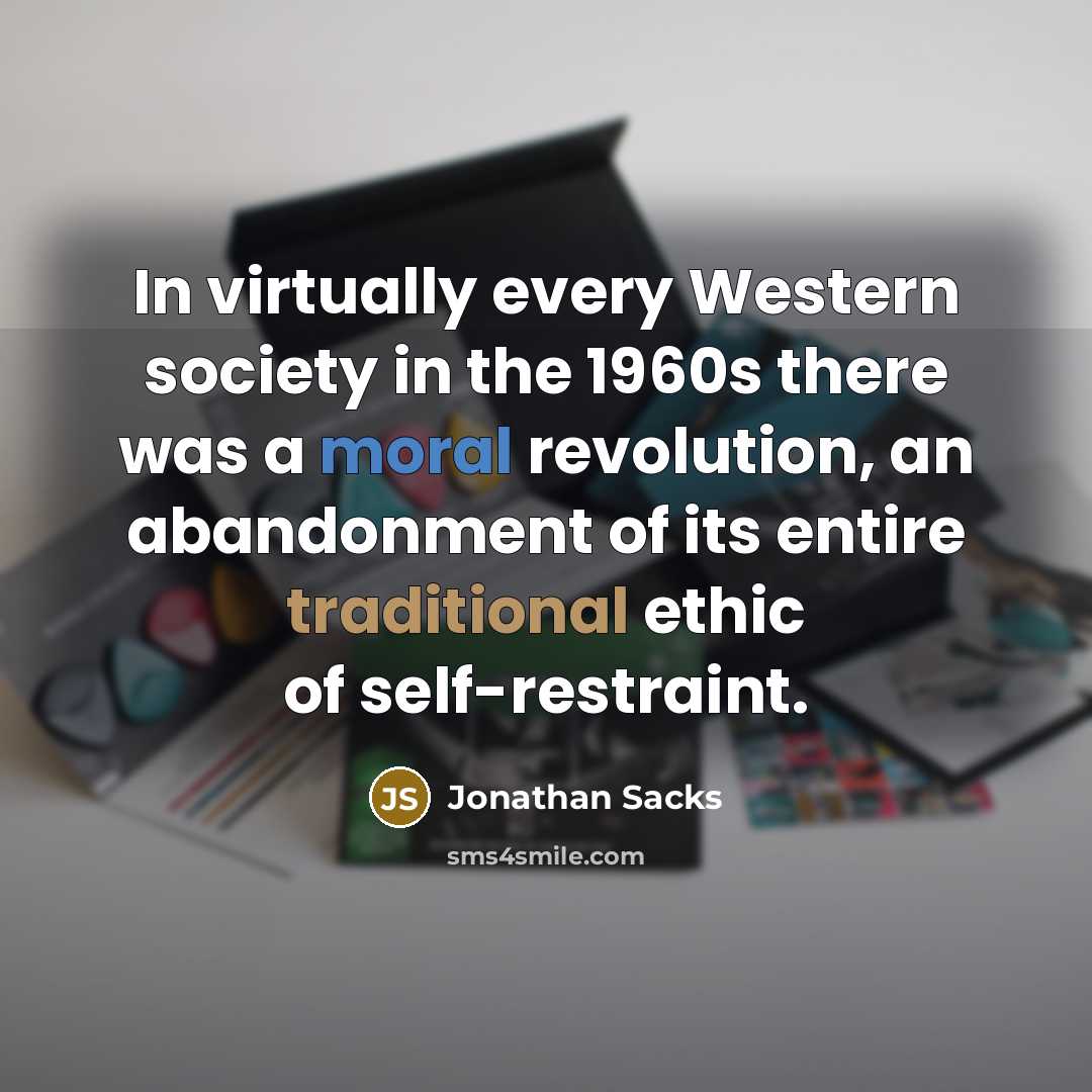 “In virtually every Western society in the 1960s there was…” quote by Jonathan Sacks
