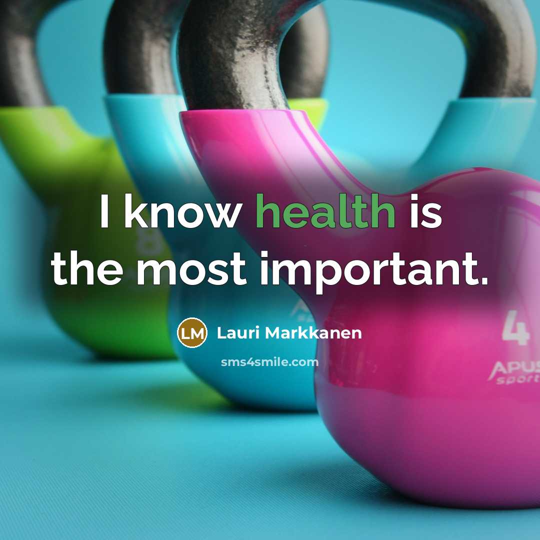 “I know health is the most important.…” quote by Lauri Markkanen