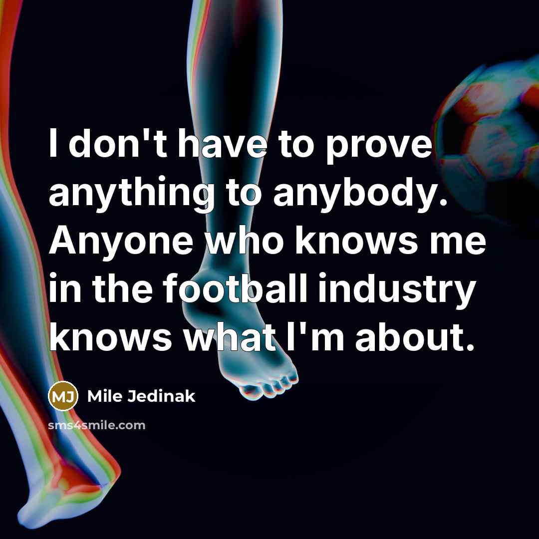 “I don't have to prove anything to anybody. Anyone who…” quote by Mile Jedinak
