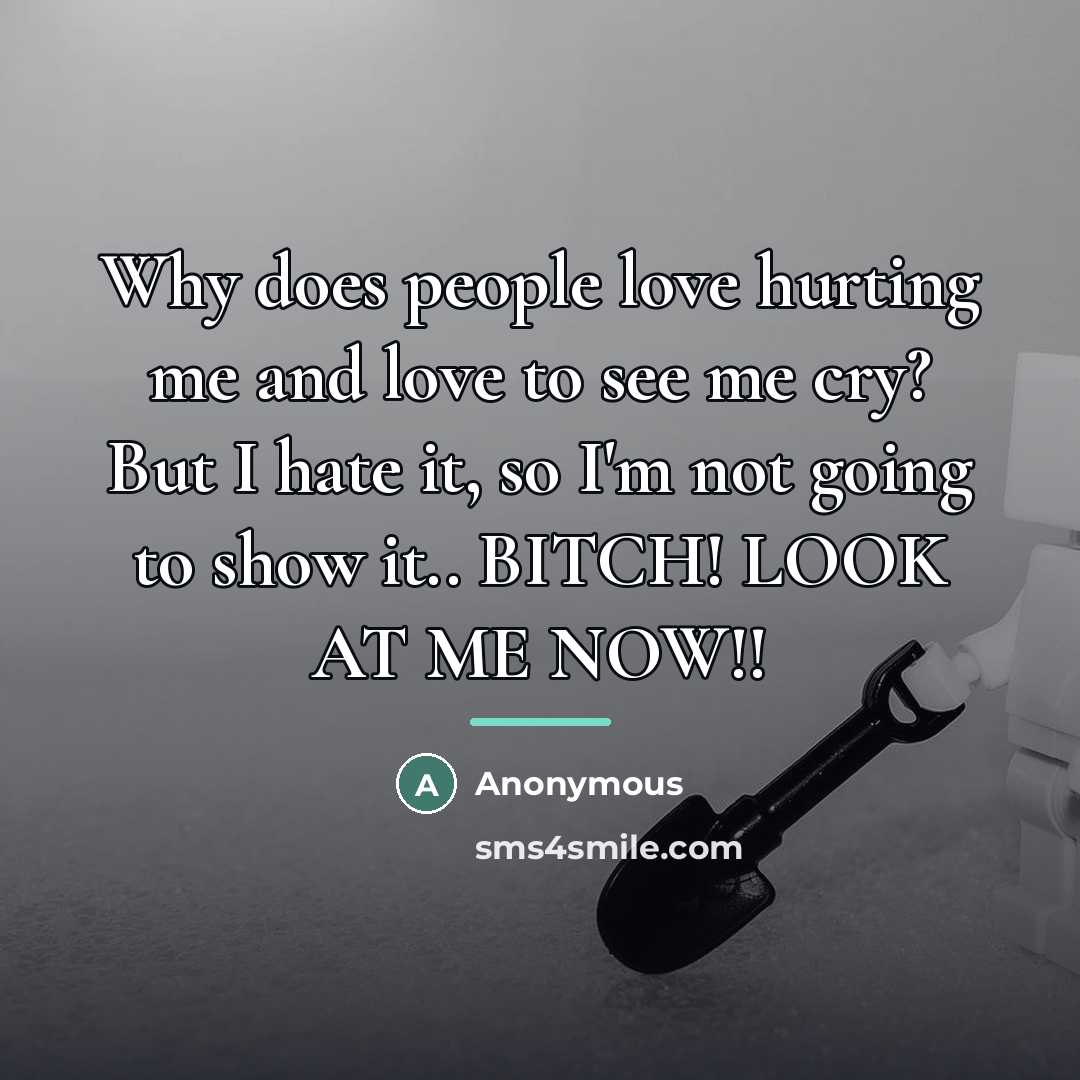 “Why does people love hurting me and love to see…” quote by Anonymous