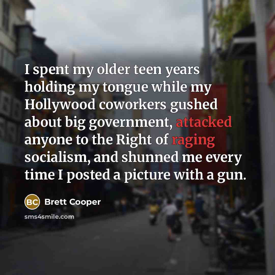 “I spent my older teen years holding my tongue while…” quote by Brett Cooper