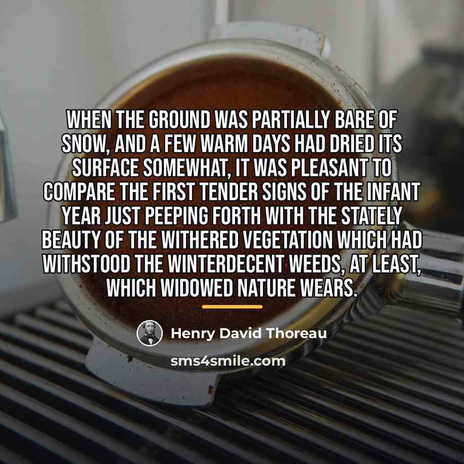 “When the ground was partially bare of snow, and a…” quote by Henry David Thoreau