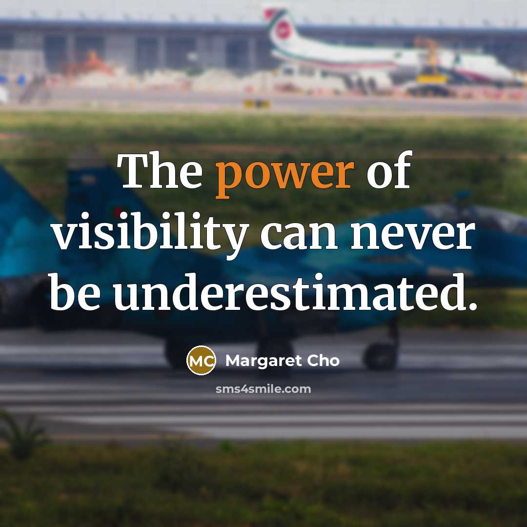 “The power of visibility can never be underestimated.…” quote by Margaret Cho