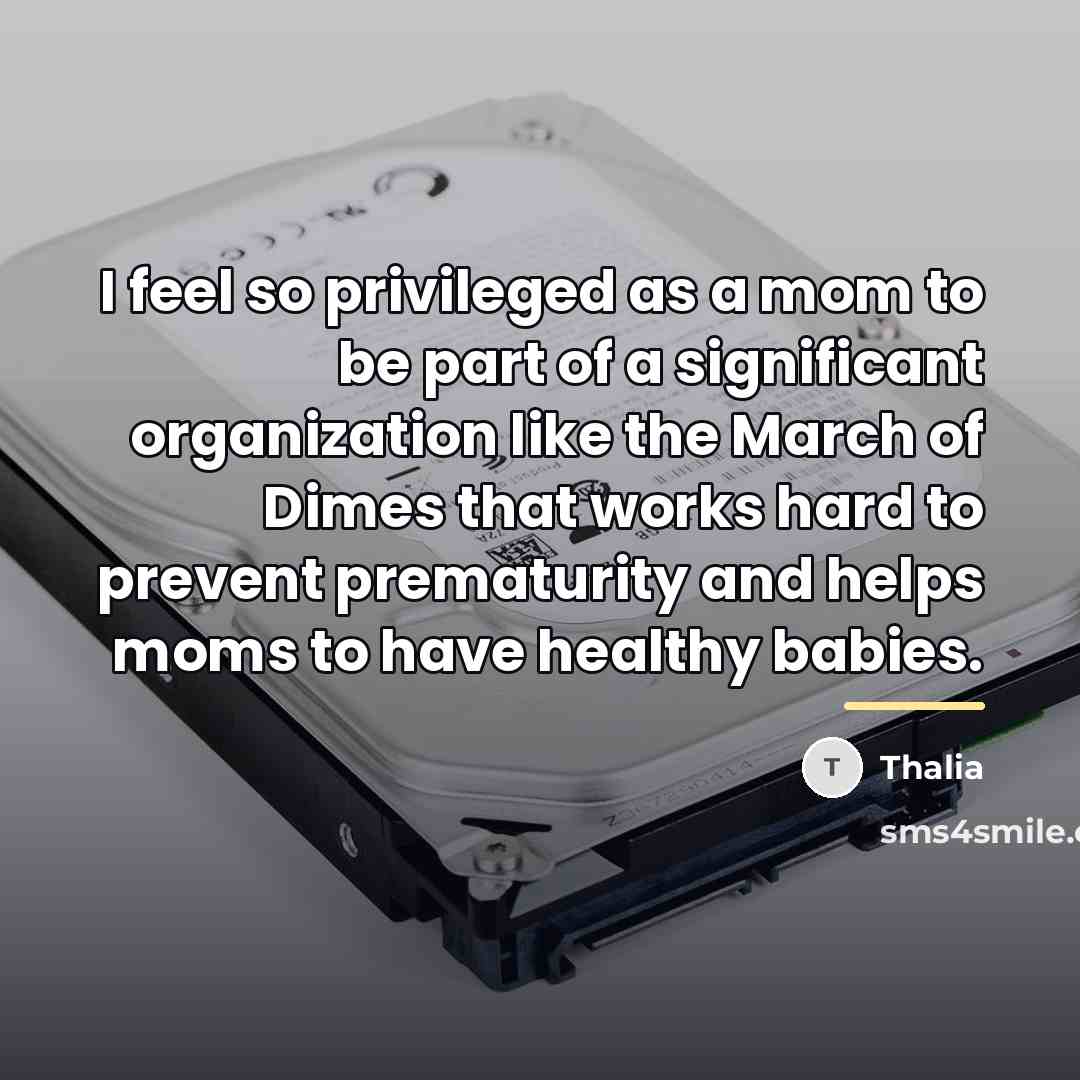 “I feel so privileged as a mom to be part…” quote by Thalia