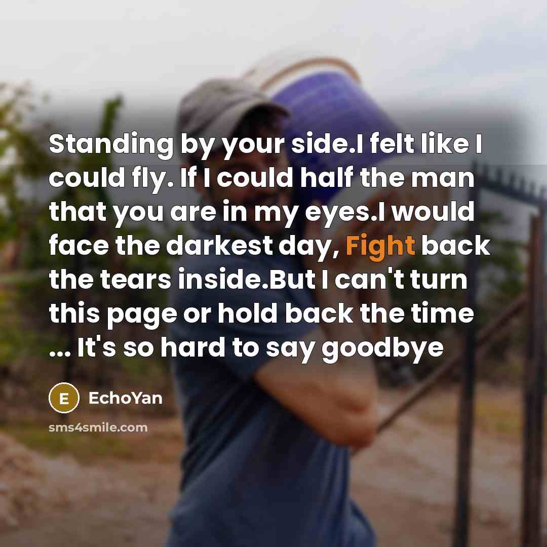 “Standing by your side.I felt like I could fly. If…” quote by EchoYan