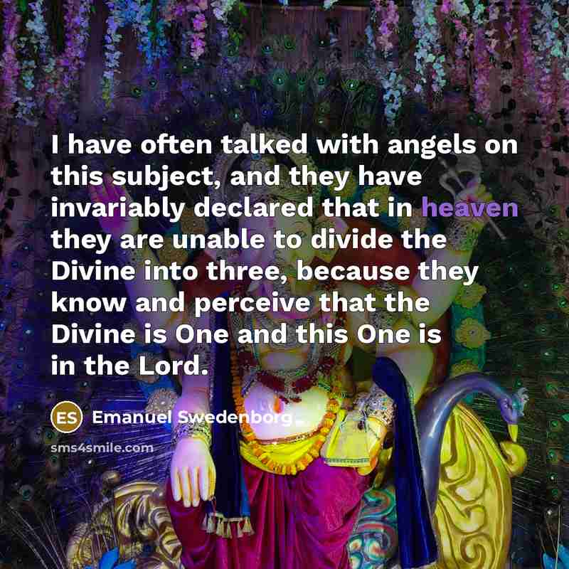 “I have often talked with angels on this subject, and…” quote by Emanuel Swedenborg