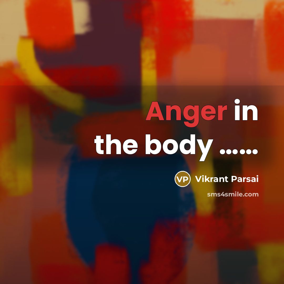 “Anger in the body ............…” quote by Vikrant Parsai