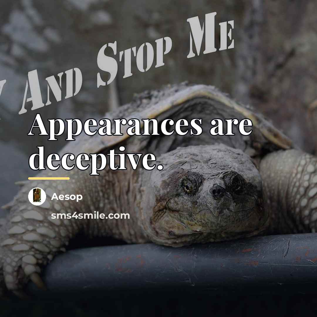“Appearances are deceptive.…” quote by Aesop