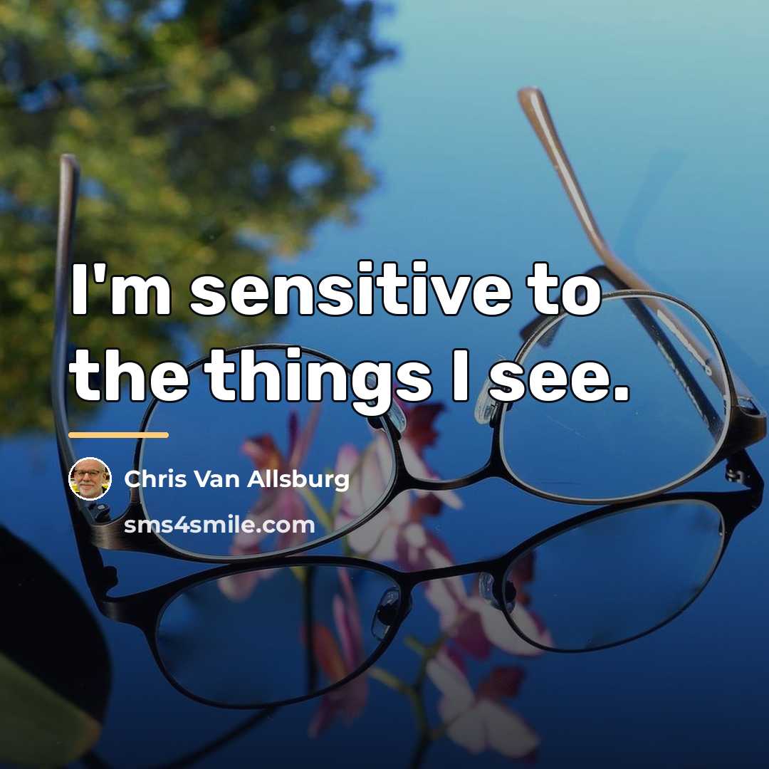 “I'm sensitive to the things I see.…” quote by Chris Van Allsburg