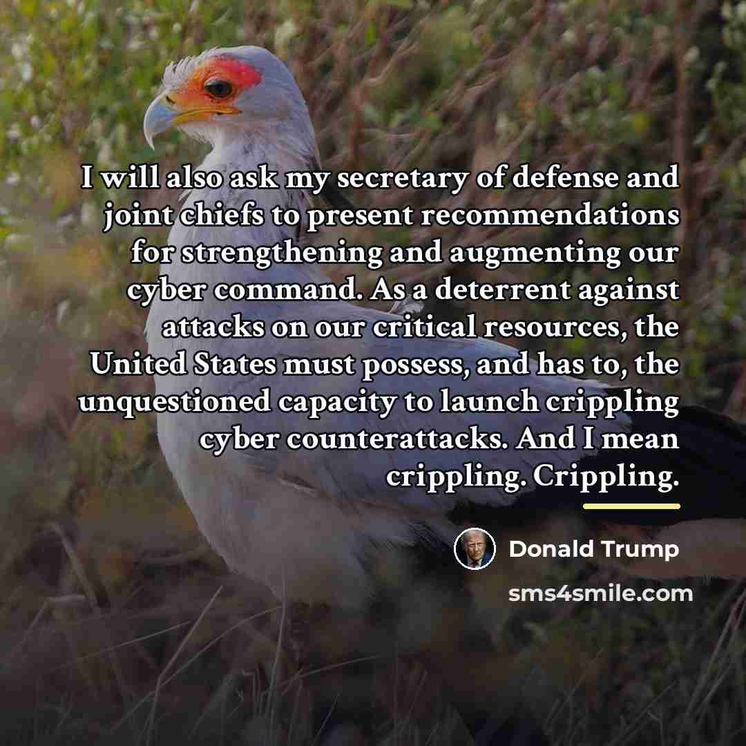 “I will also ask my secretary of defense and joint…” quote by Donald Trump