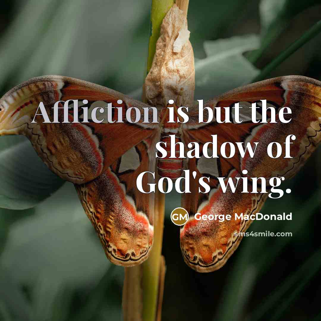 “Affliction is but the shadow of God's wing.…” quote by George MacDonald
