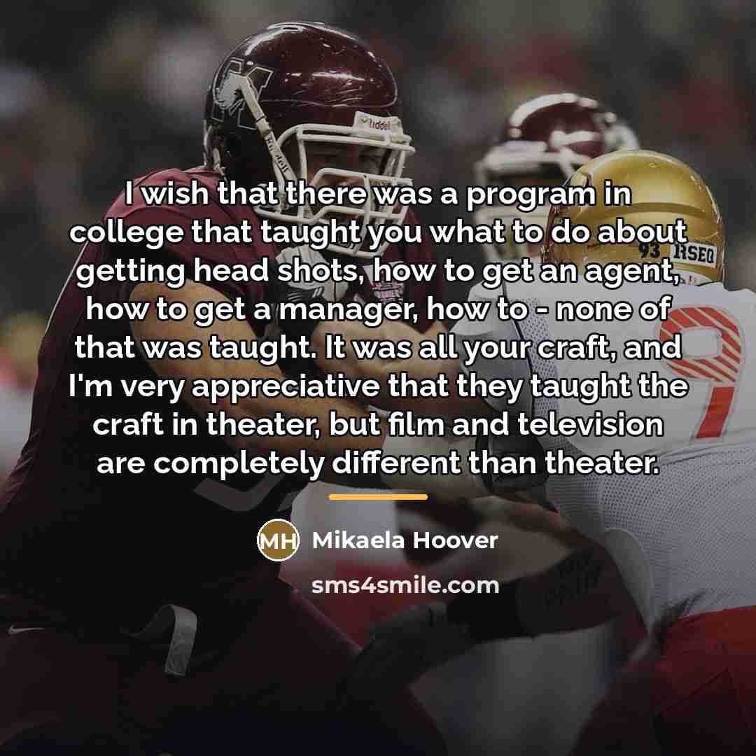 “I wish that there was a program in college that…” quote by Mikaela Hoover
