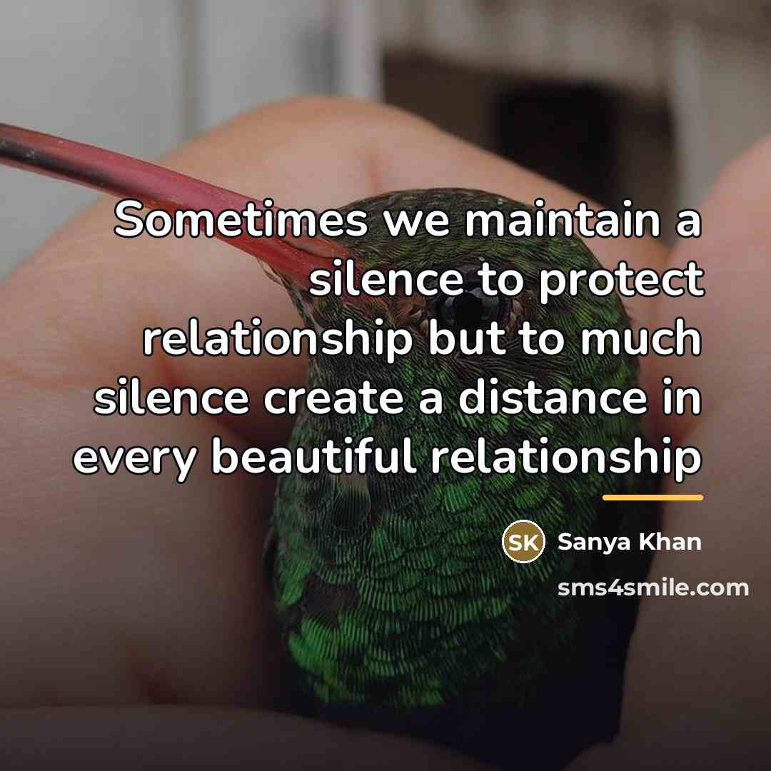 “Sometimes we maintain a silence to protect relationship but to…” quote by Sanya Khan