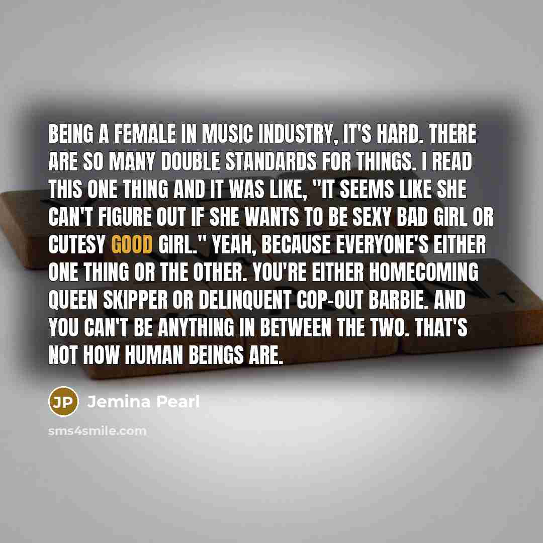 “Being a female in music industry, it's hard. There are…” quote by Jemina Pearl